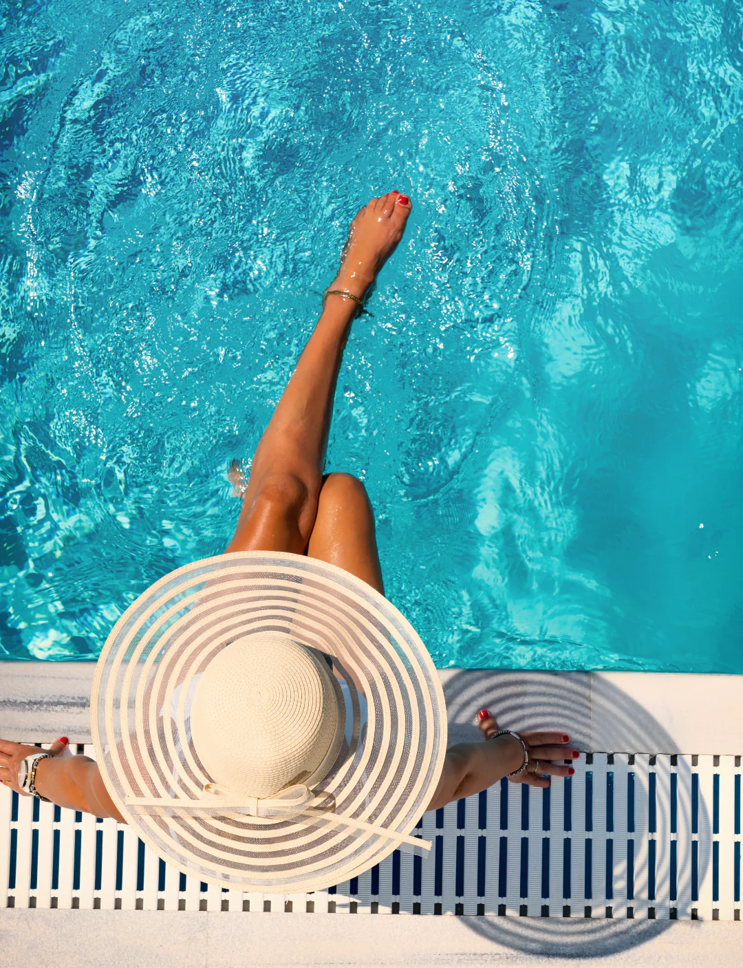 lady in the pool