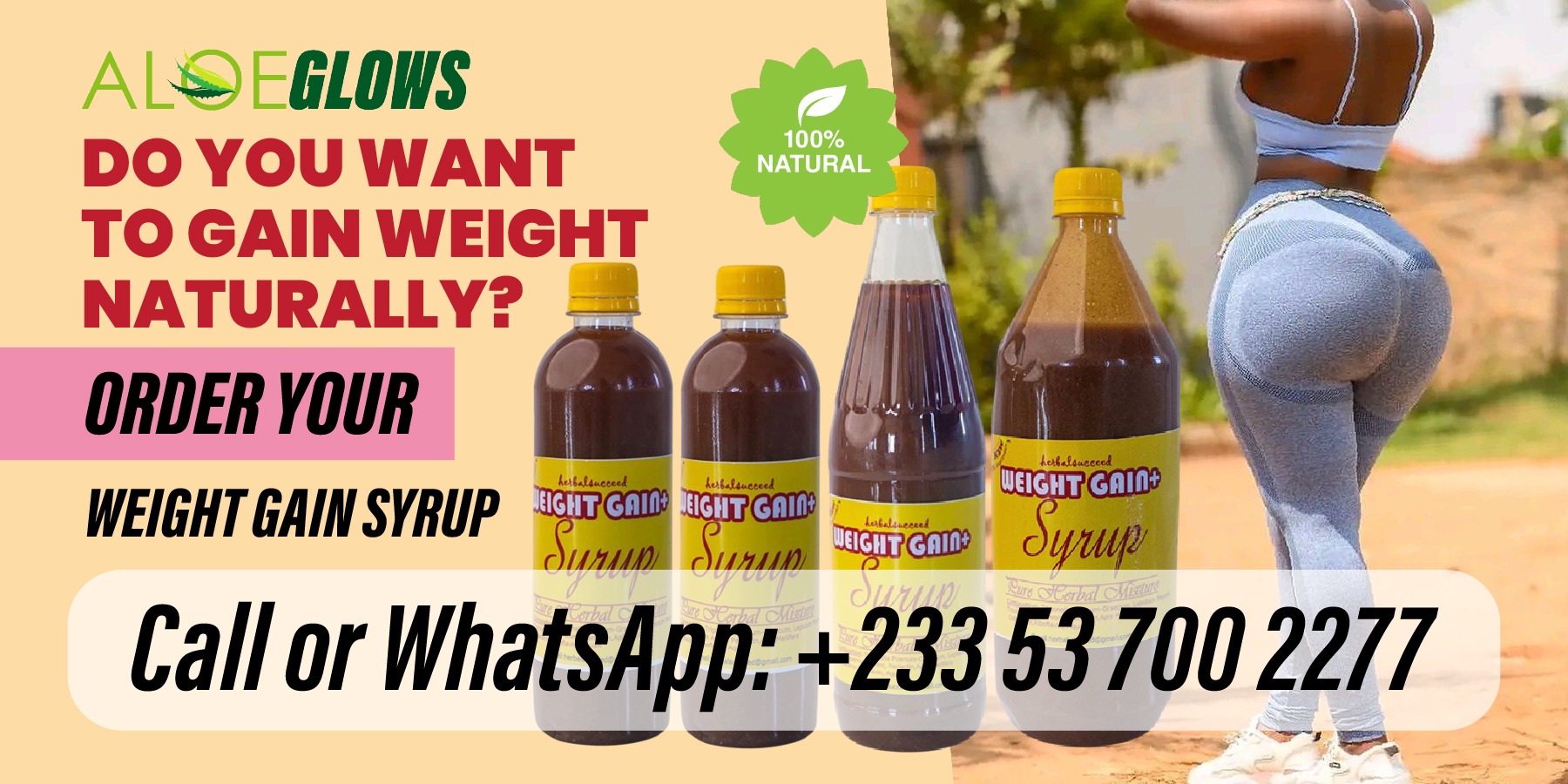 500ml Herbal Succeed Weight Gain Syrup Herbal Succeed Weight Gain Syrup in Accra Kumasi and Tamale 100 1 Aloe Glows